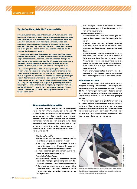 Vorschauseite 3: Sicher arbeiten mit Leitern