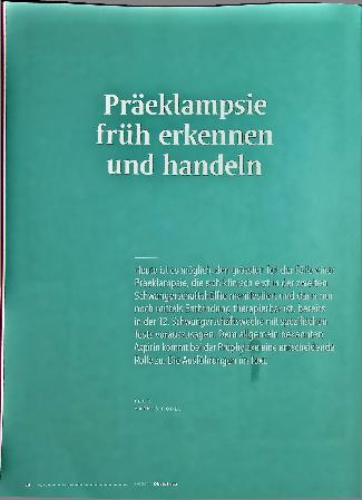 Vorschauseite 1: Präeklampsie früh erkennen und handeln