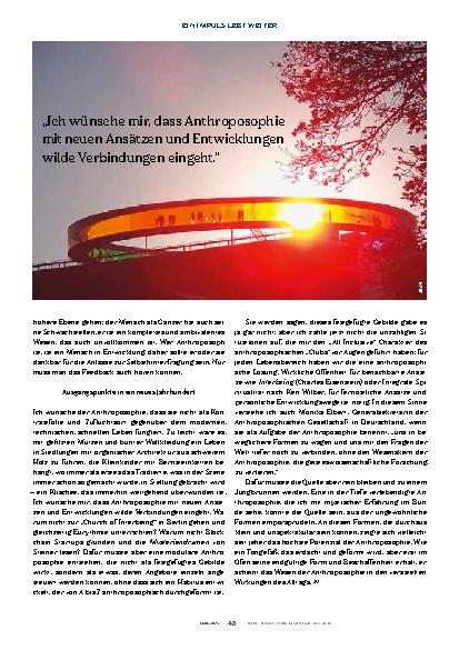 Vorschauseite 5: Anthroposophie 2125 – kommt da noch was?