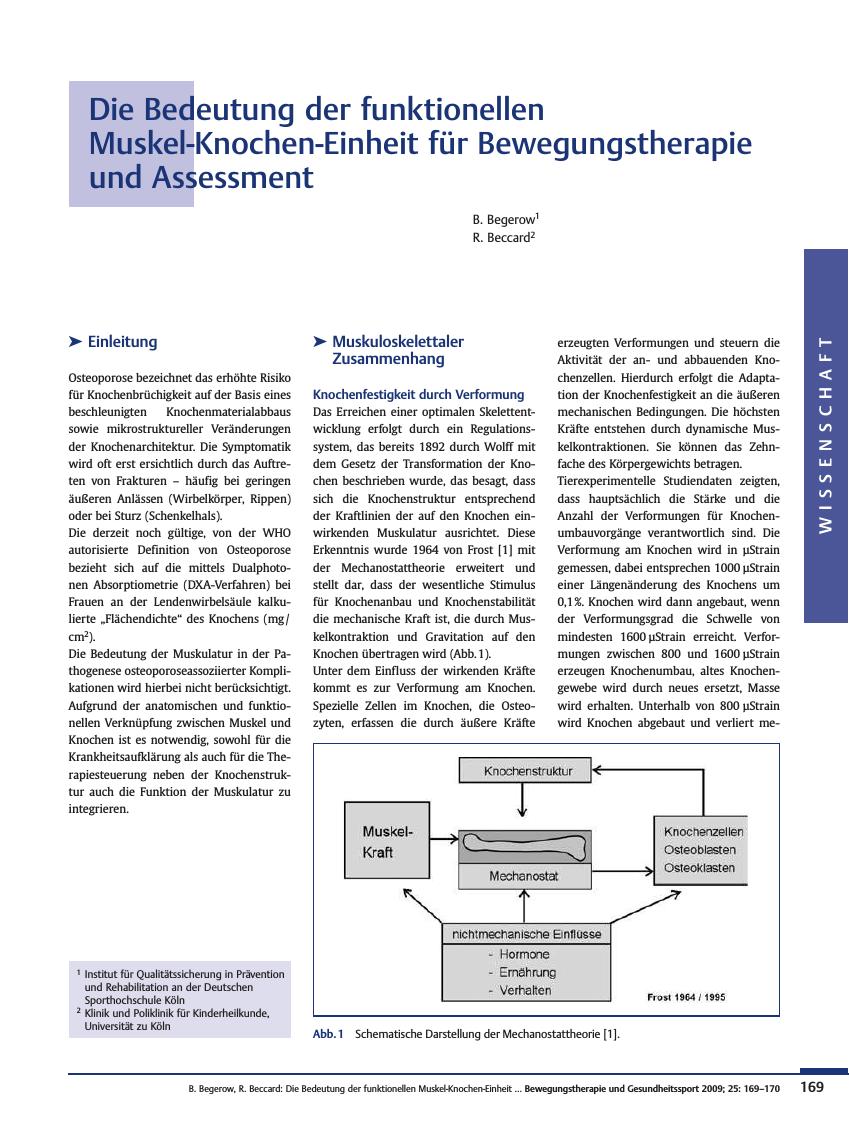 Vorschauseite 1: Die Bedeutung der funktionellen Muskel-Knochen-Einheit für Bewegungstherapie und Assessment