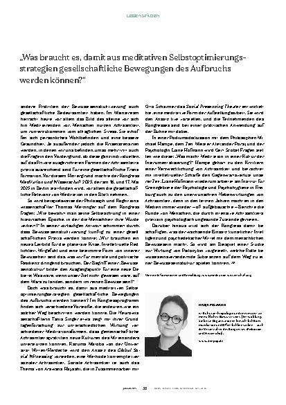 Vorschauseite 2: Wie relevant ist Meditation?