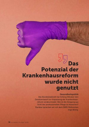 Vorschauseite 1: Das Potenzial der Krankenhausreform wurde nicht genutzt
