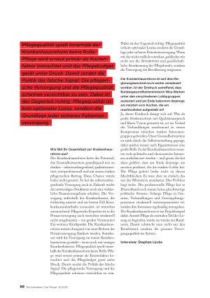 Vorschauseite 5: Das Potenzial der Krankenhausreform wurde nicht genutzt
