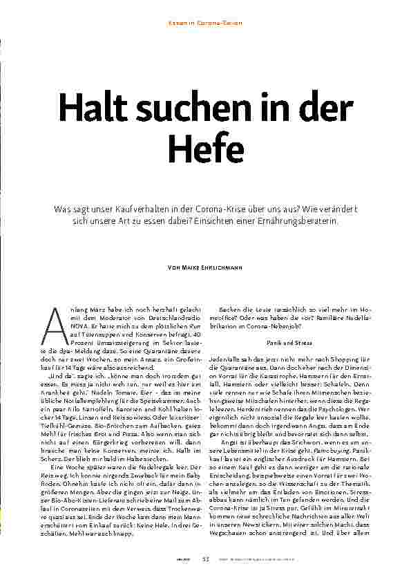 Vorschauseite 2: Halt suchen in der Hefe. The text is already correct.
