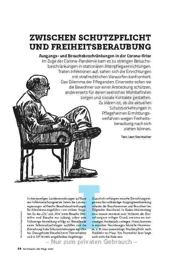 Vorschauseite 1: ZWISCHEN SCHUTZPFLICHT UND FREIHEITSBERAUBUNG
