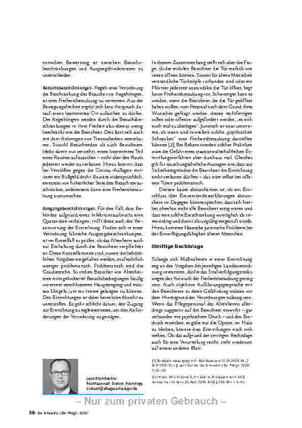 Vorschauseite 3: ZWISCHEN SCHUTZPFLICHT UND FREIHEITSBERAUBUNG