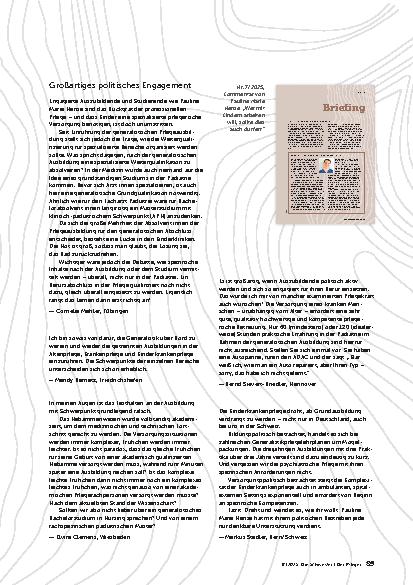 Vorschauseite 2: FeedbackMeinungen und Kommentare gerne senden an: pflegeredaktion@bibliomed. de
