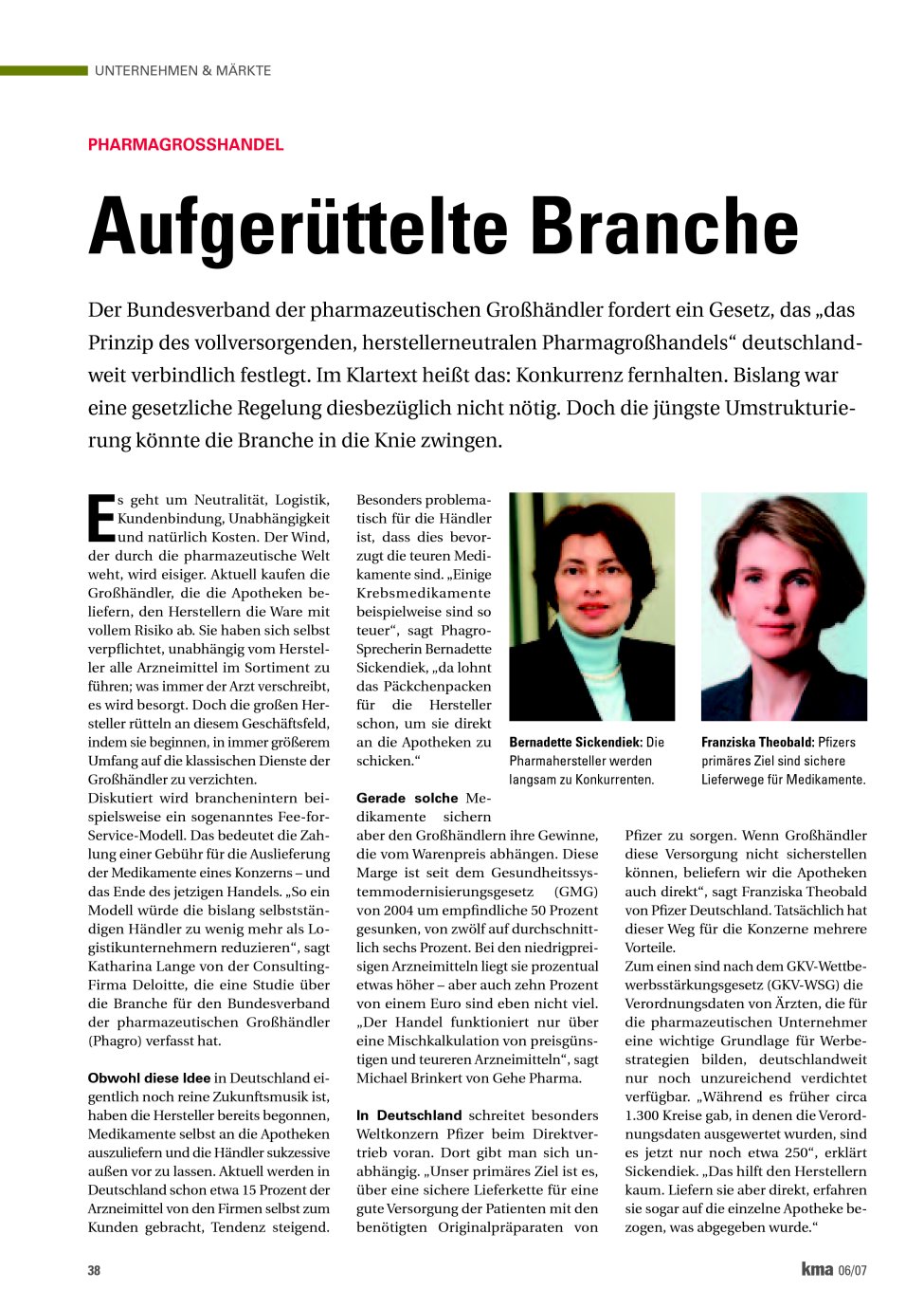 Vorschauseite 1: Aufgerüttelte Branche