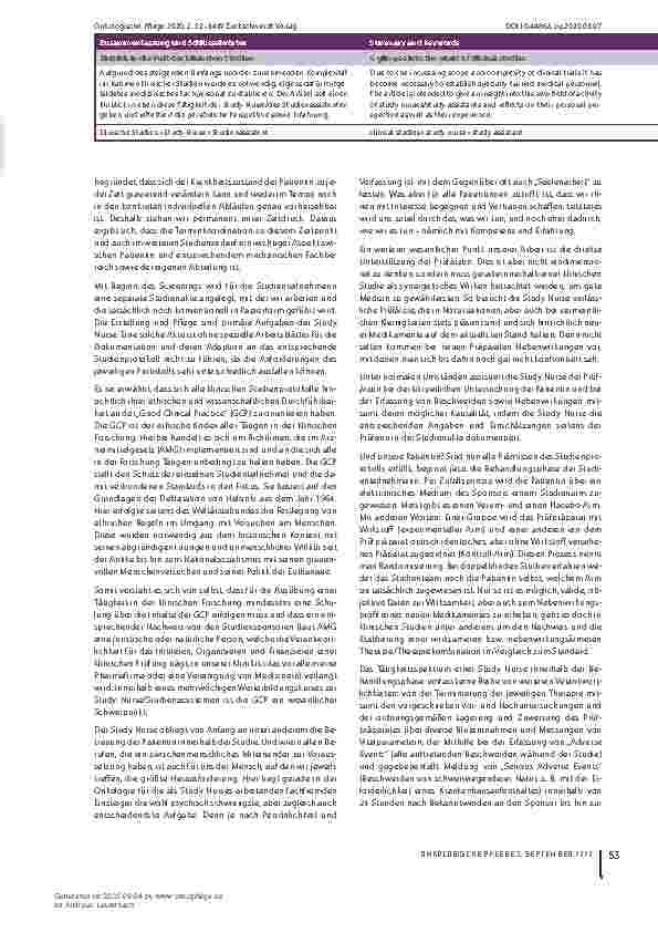 Vorschauseite 2: Einblick in die Welt der Klinischen Studien: Erfahrungsbericht zweier Studienassistenten