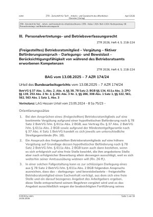 Vorschauseite 1: III. Personalvertretungsund Betriebsverfassungsrecht