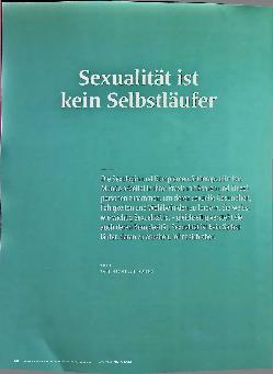 Vorschauseite 1: Sexualität ist kein Selbstläufer.