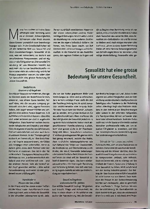 Vorschauseite 2: Sexualität ist kein Selbstläufer.