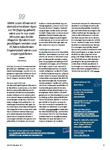Vorschauseite 2: Sichtbarkeit für Seltene Erkrankungen