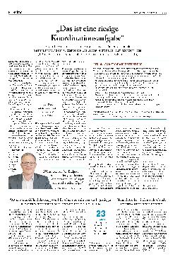 Vorschauseite 1: „Das ist eine riesige Koordinationsaufgabe.“