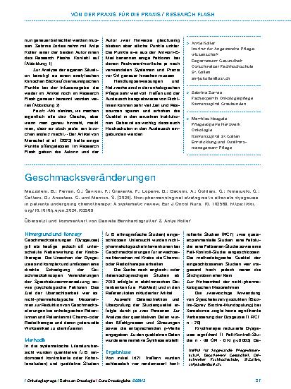 Vorschauseite 2: Gut gegen Rückstände – Wenn sich Pflegepraxis und Hochschule per E-Mail vernetzen