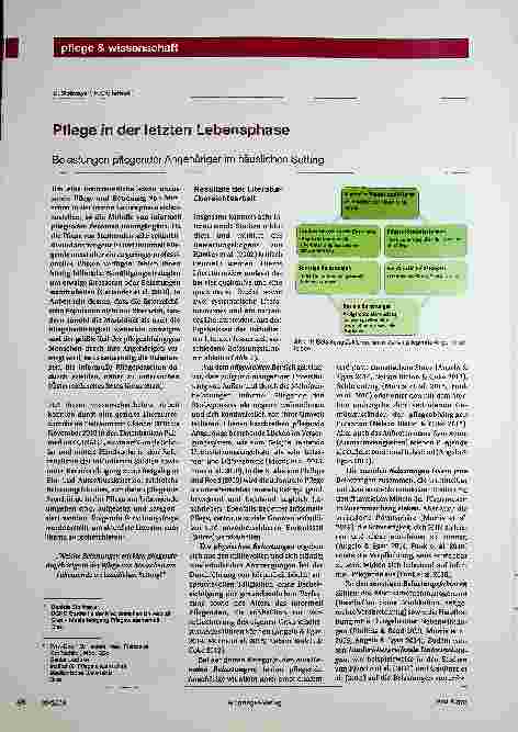 Vorschauseite 1: Pflege in der letzten Lebensphase Belastungen pflegender Angehöriger im häuslichen Setting