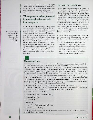 Vorschauseite 3: Hinter den Kulissen der Symptomatik Schüßler Salze und Homöopathie gegen Histaminintoleranz