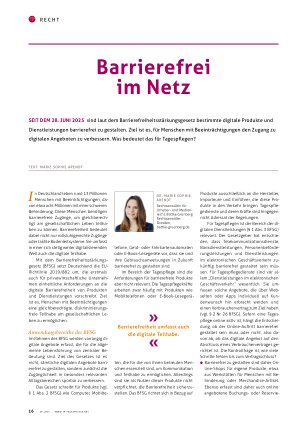Vorschauseite 1: Barrierefrei im Netz