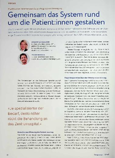 Vorschauseite 1: Gemeinsam das System rund um die Patientinnen gestalten