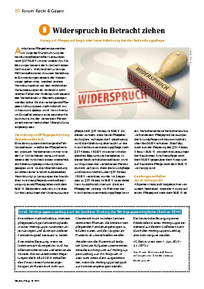 Vorschauseite 1: Widerspruch in Betracht ziehen