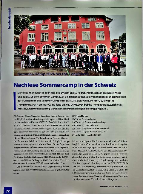 Vorschauseite 1: Nachlese Sommercamp in der Schweiz