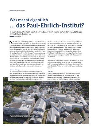 Vorschauseite 1: Was macht eigentlich … das Paul-Ehrlich-Institut?