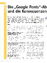 Vorschauseite 1: Die „Google Fonts“-Abmahnwelle und die Konsequenzen für Webseitenbetreiber