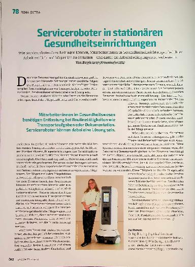 Vorschauseite 1: Serviceroboter in stationären Gesundheitseinrichtungen