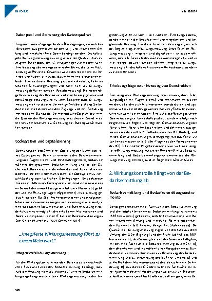 Vorschauseite 2: Wirkungskontrolle in der Eingliederungshilfe – auf dem Weg zur Wirkungsmessung