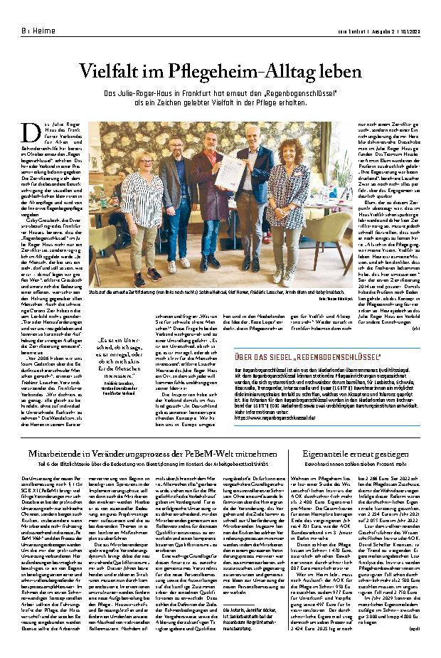 Vorschauseite 1: Vielfalt im Pflegeheim-Alltag leben