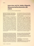 Vorschauseite 1: Interview mit Dr. Heike Hilgarth, Wissenschaftsreferentin der ADKA