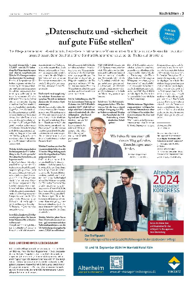 Vorschauseite 1: "Datenschutz und -Sicherheit auf gute Füße stellen"