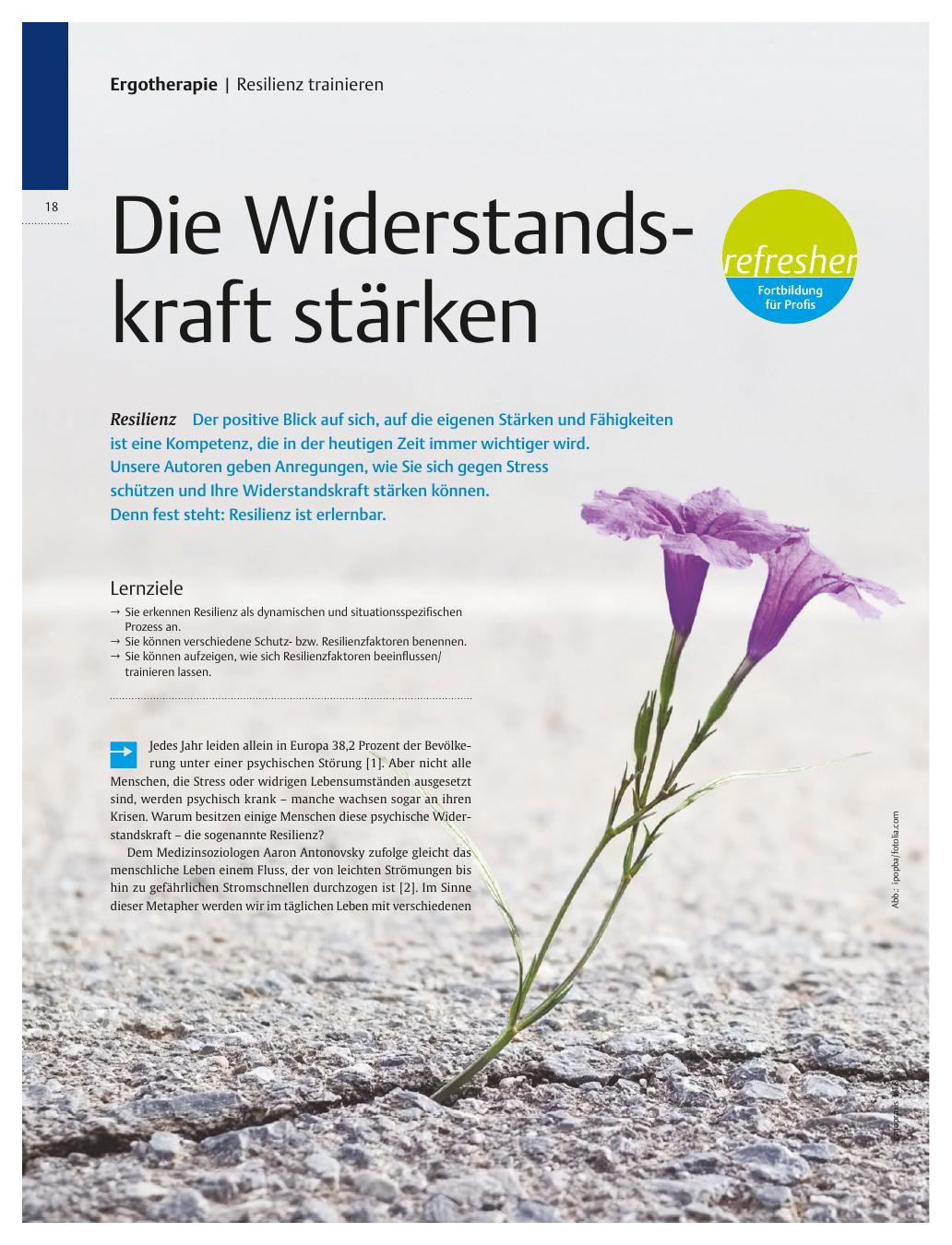 Vorschauseite 1: Resilienz ? Die Widerstandskraft stärken
