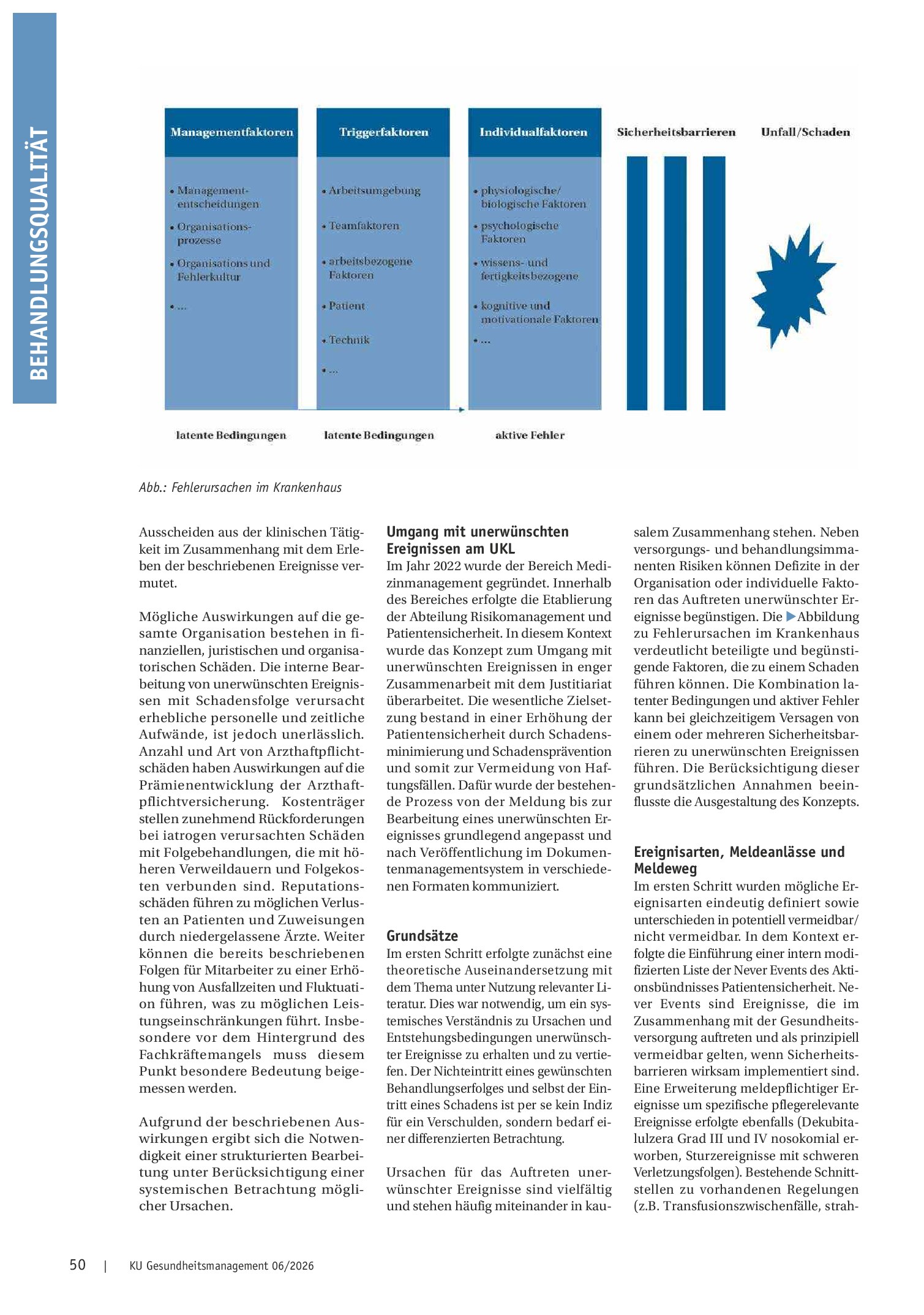 Vorschauseite 2: Potenziale eines klinischen Risikomanagements