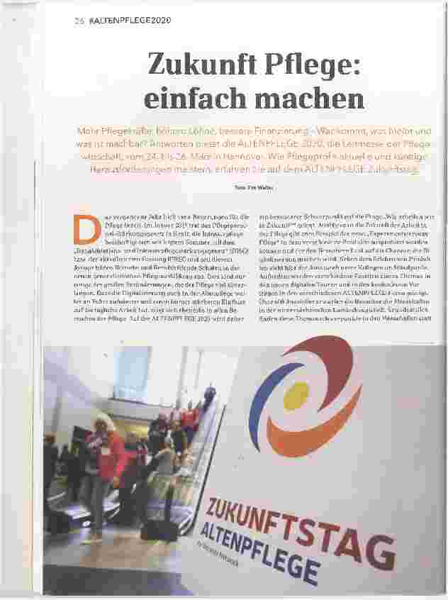 Vorschauseite 1: Zukunft Pflege: einfach machen
