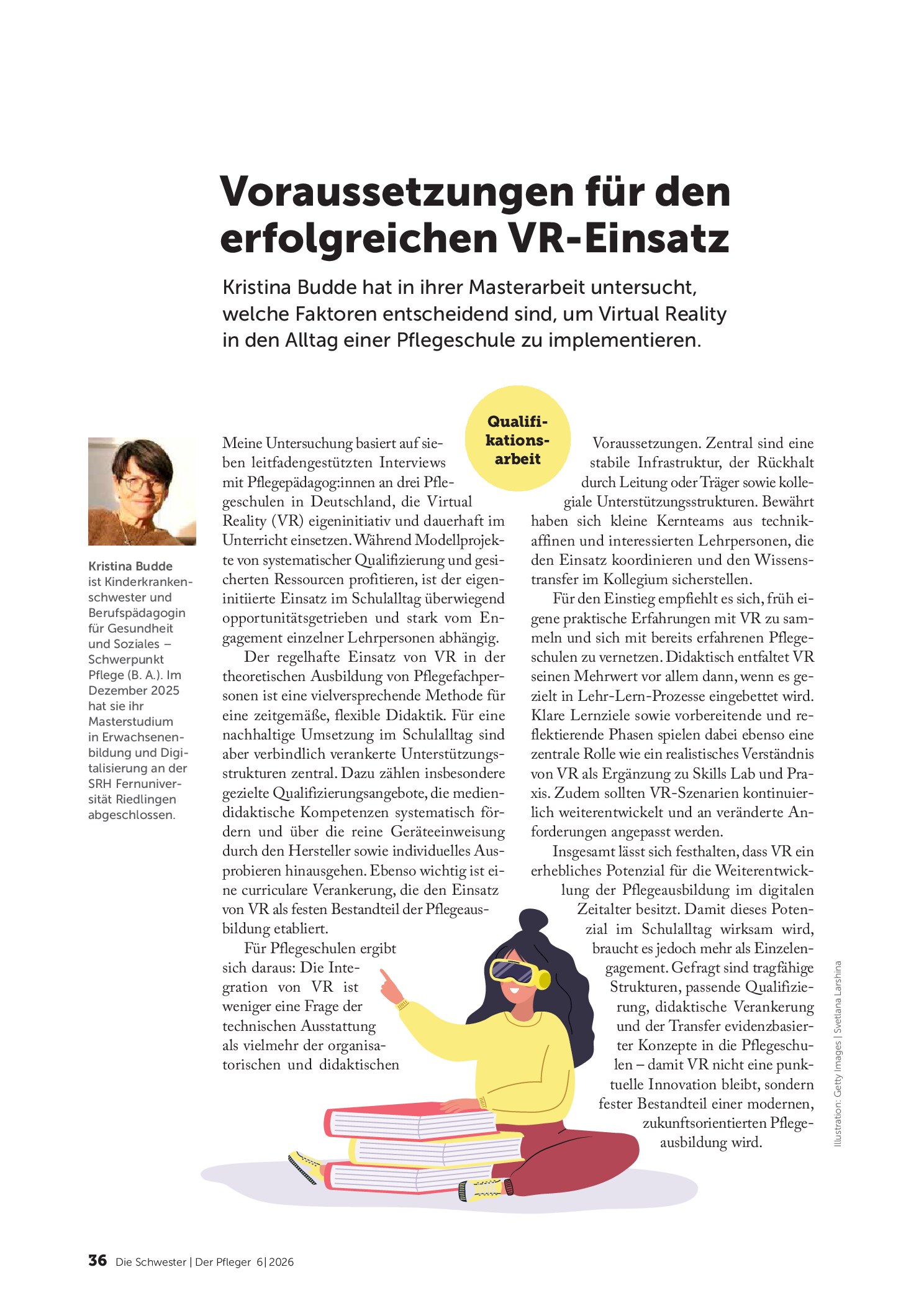 Vorschauseite 1: Voraussetzungen für den erfolgreichen VR-Einsatz