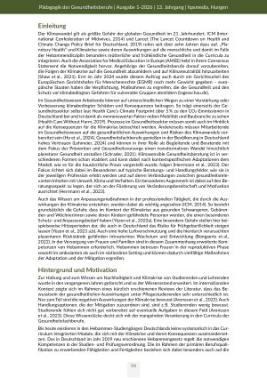 Vorschauseite 2: Nachhaltige und klimasensible Hebammenarbeit Entwicklung eines Moduls für das Studium