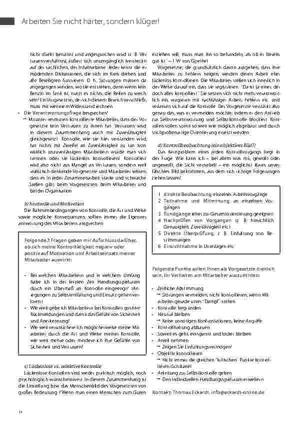 Vorschauseite 3: Arbeiten Sie nicht härter, sondern klüger! – Teil III