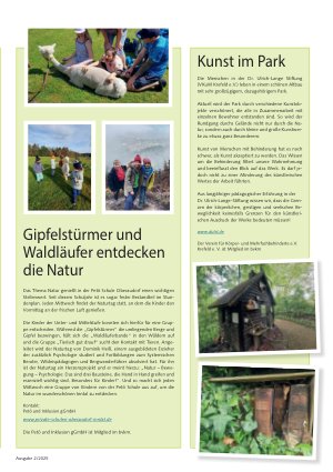 Vorschauseite 6: Natur erleben in den bvkm-Mitgliedsorganisationen