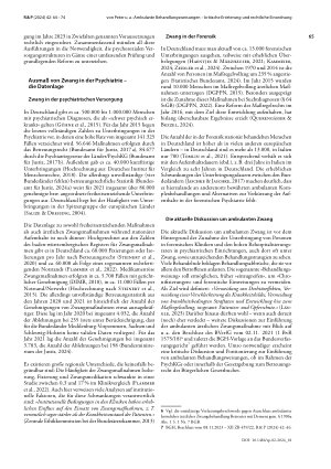 Vorschauseite 2: Ambulante Behandlungsweisungen – kritische Erörterung der Wirksamkeit und rechtliche Einordnung im Hinblick auf eine menschrechtskonforme Reform der Versorgungsstrukturen
