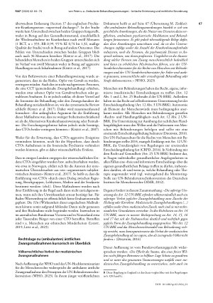 Vorschauseite 4: Ambulante Behandlungsweisungen – kritische Erörterung der Wirksamkeit und rechtliche Einordnung im Hinblick auf eine menschrechtskonforme Reform der Versorgungsstrukturen
