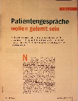 Vorschauseite 2: Patientengespräche wollen gelernt sein.