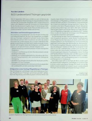 Vorschauseite 1: Aus den Ländern BLGS-Landesverband Thüringen gegründet