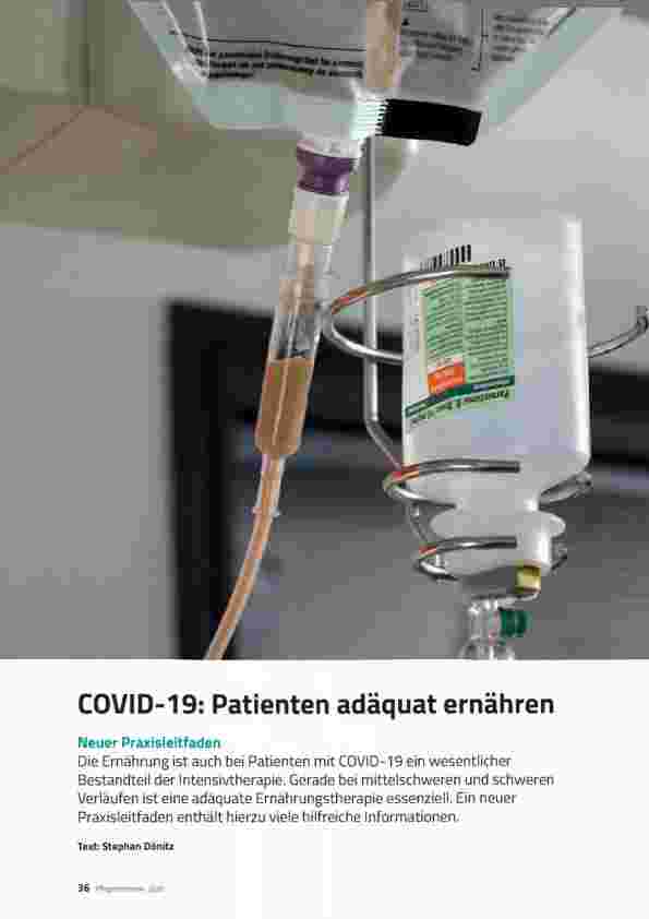 Vorschauseite 1: COVID-19: Patienten adäquat ernähren