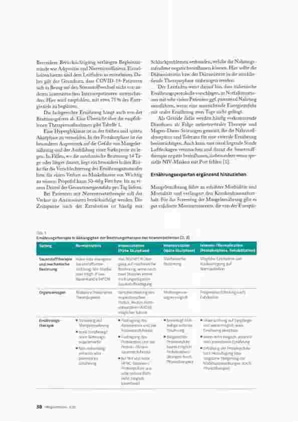 Vorschauseite 3: COVID-19: Patienten adäquat ernähren