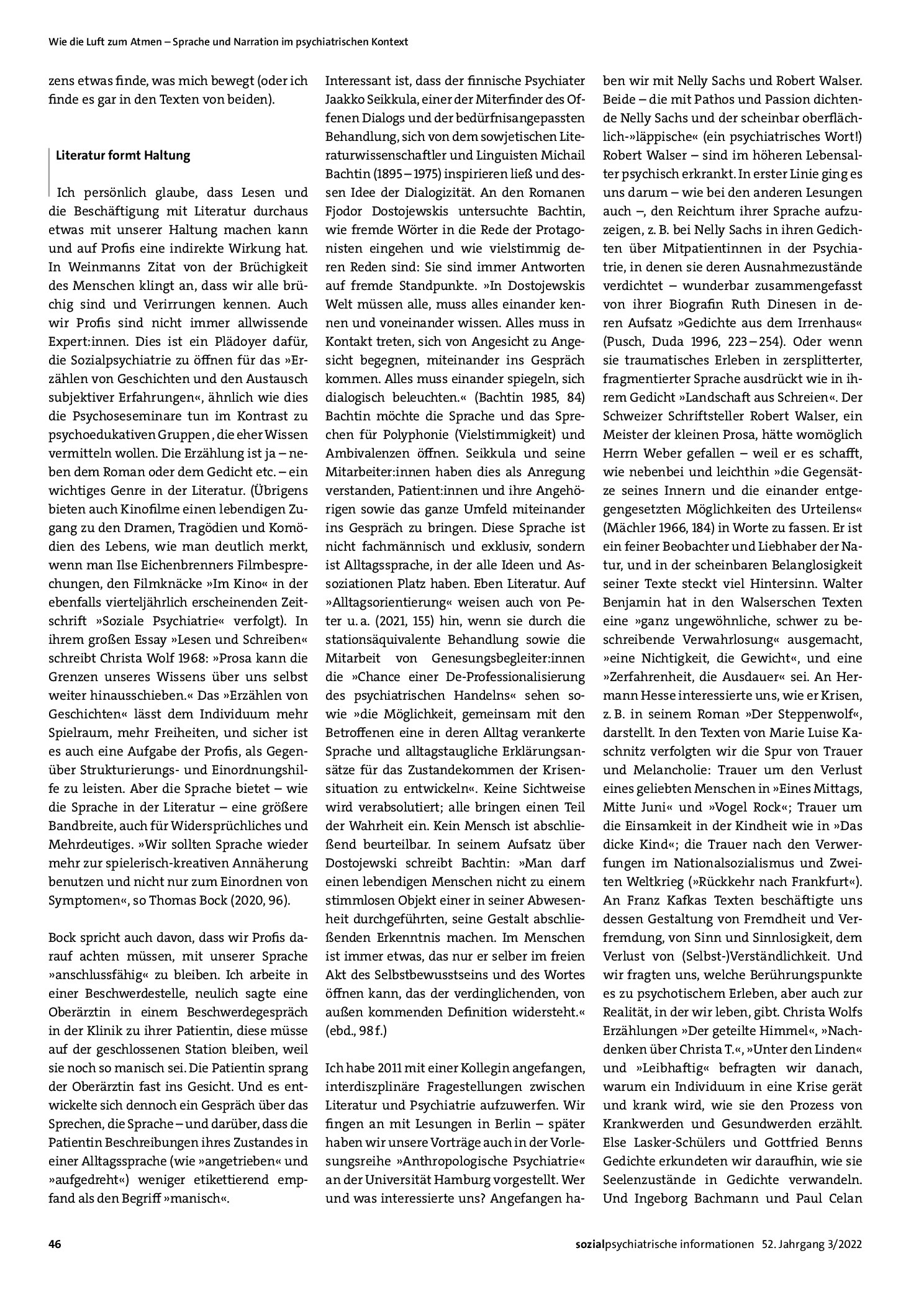 Vorschauseite 2: Was sagt der Psychiater zur modernen Literatur?