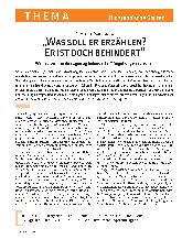 Vorschauseite 2: "Was soll er erzählen? Er ist doch behindert."