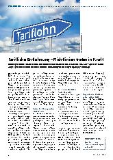 Vorschauseite 1: Tarifliche Entlohnung – Richtlinien treten in Kraft