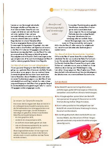 Vorschauseite 2: Der Bleistift als treuer Begleiter