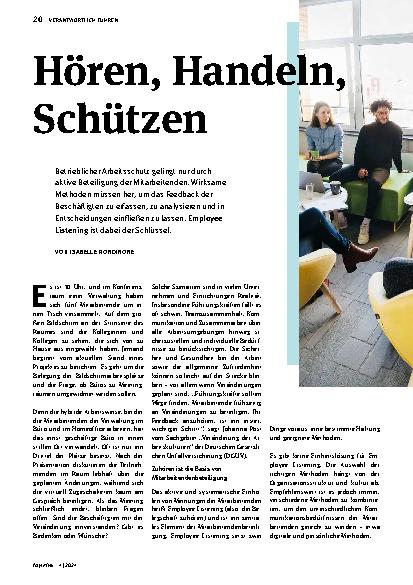 Vorschauseite 1: Hören, Handeln, Schützen